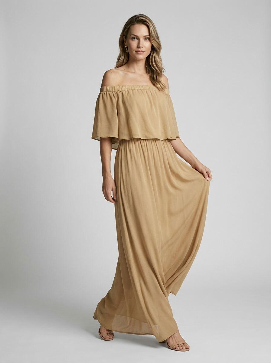Beatrix Penhurst Off Shoulder Maxi Dress
