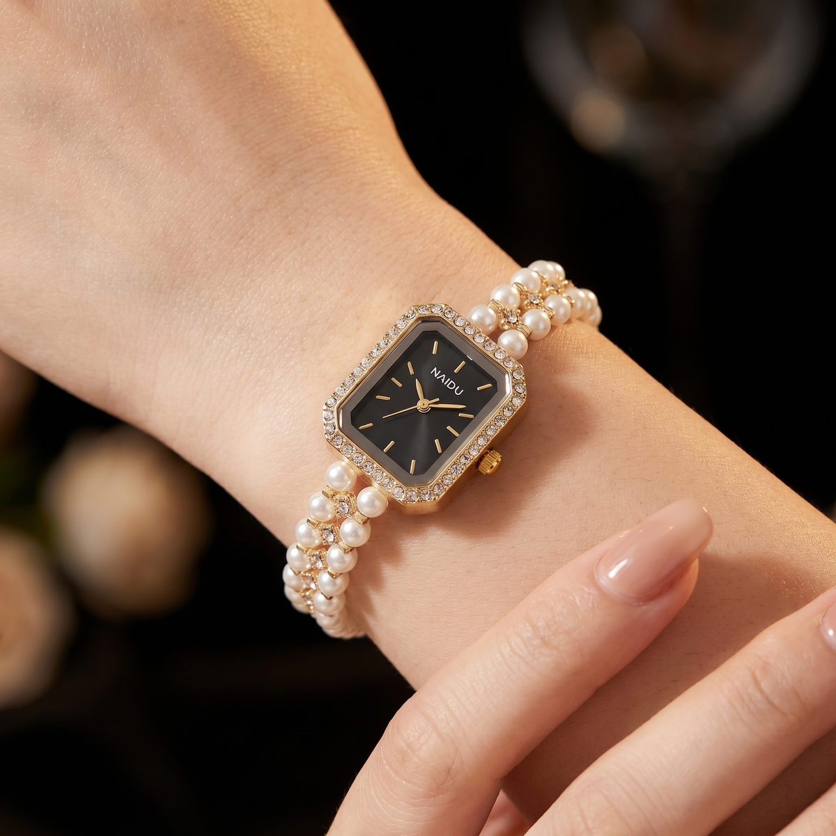 Arabella Corvine Square Watch