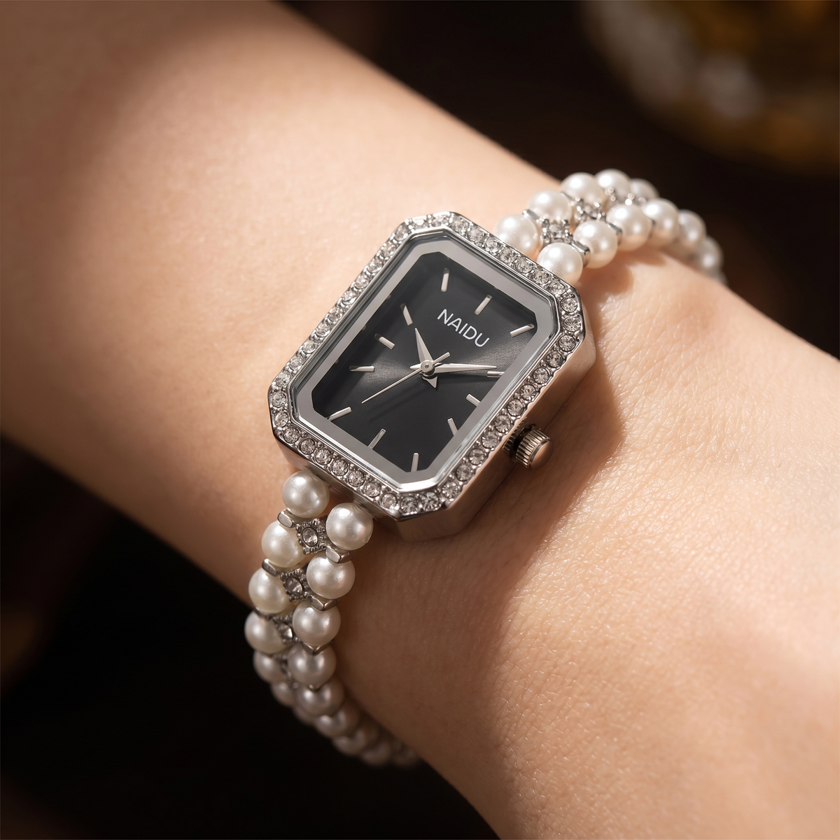 Arabella Corvine Square Watch