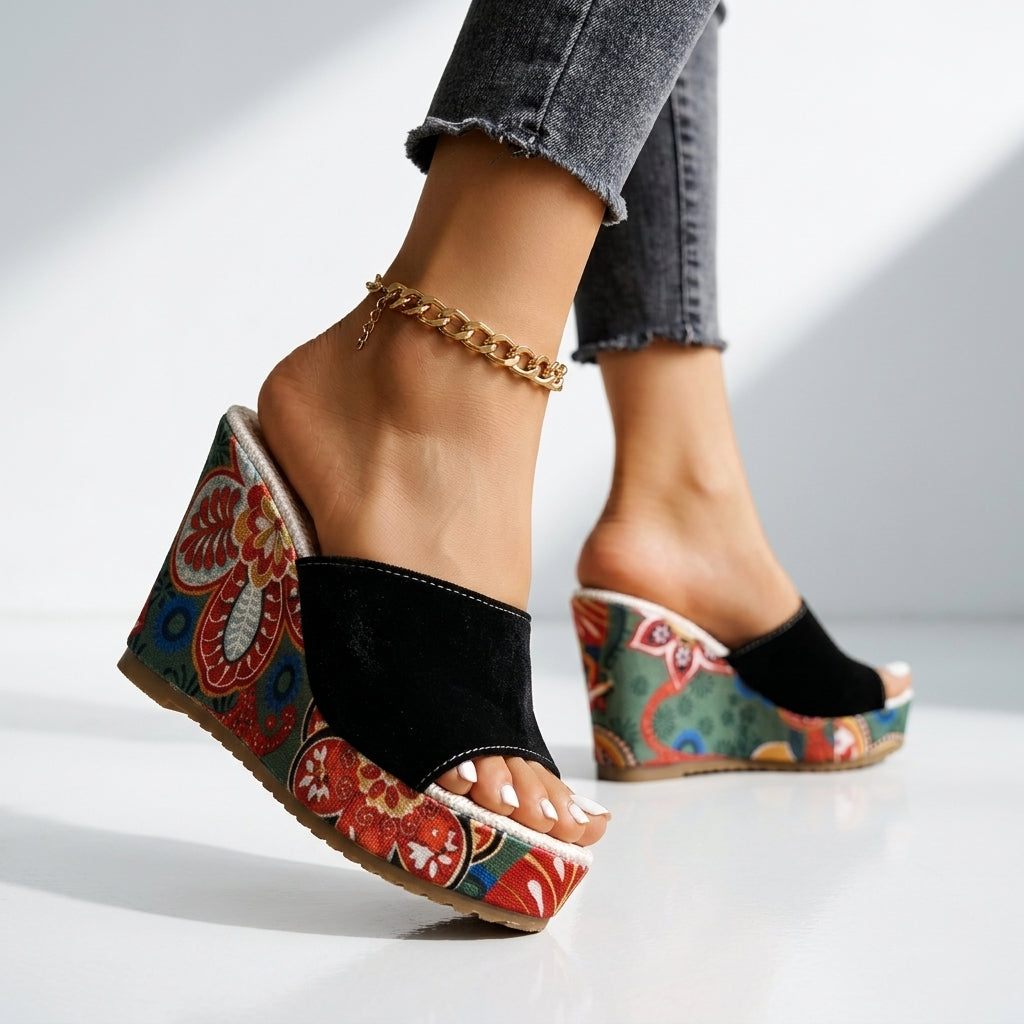 Rosalind Fenwright Wedge Sandals