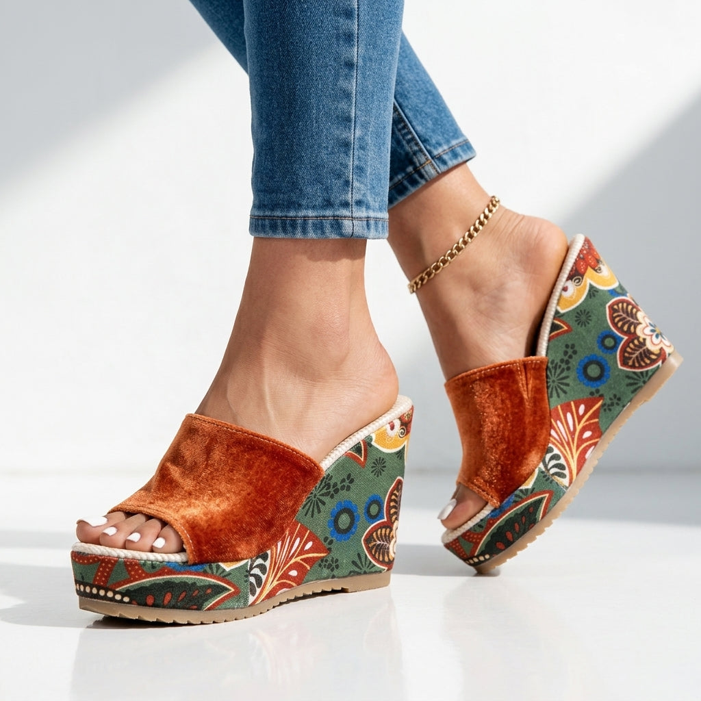 Rosalind Fenwright Wedge Sandals