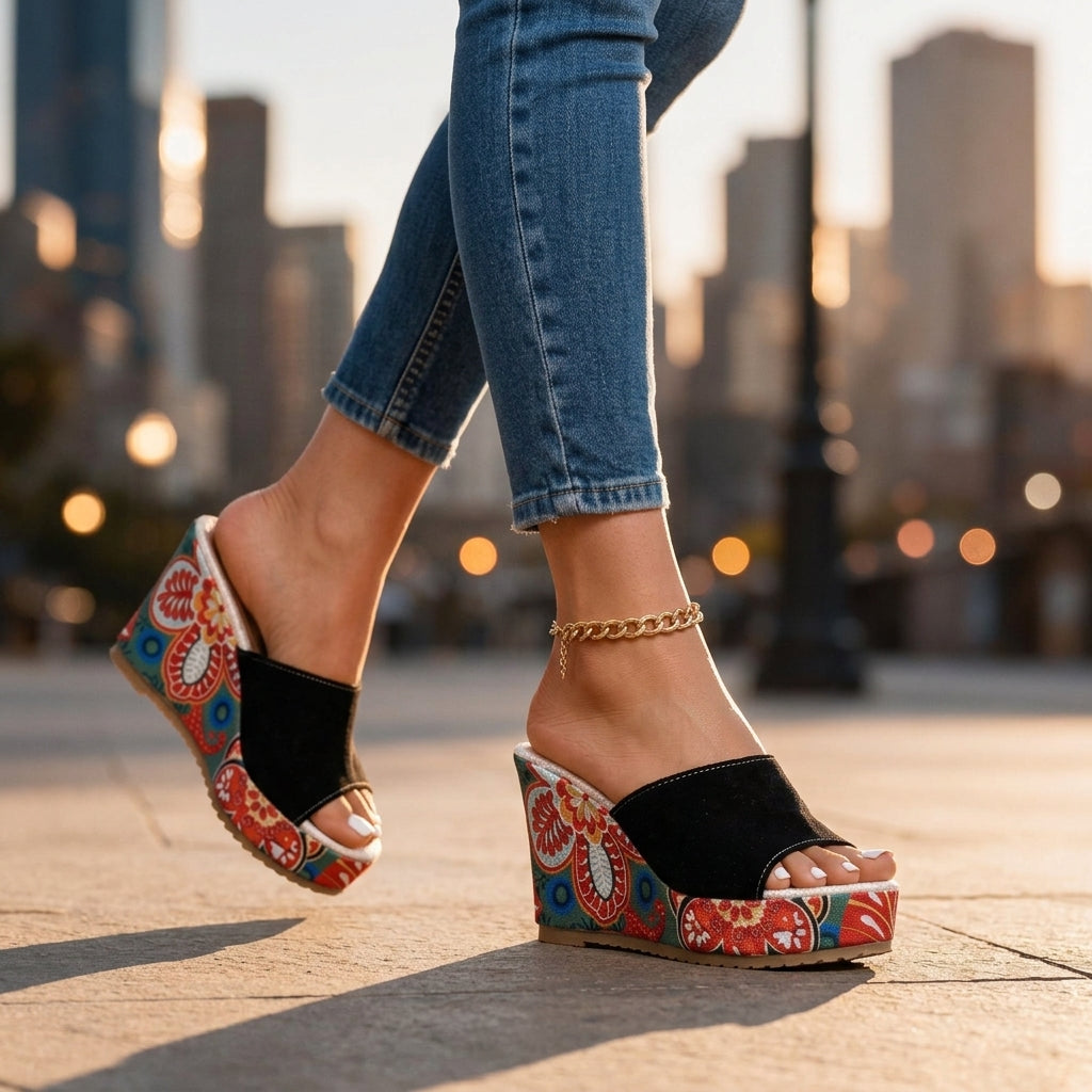Rosalind Fenwright Wedge Sandals