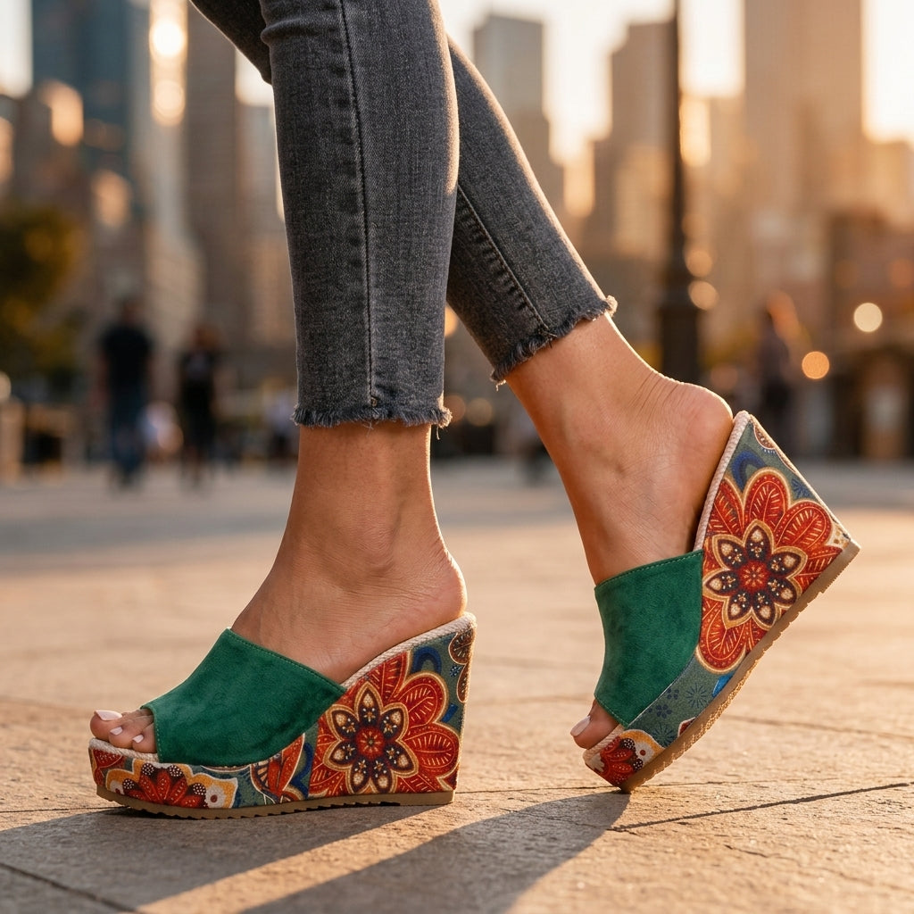 Rosalind Fenwright Wedge Sandals
