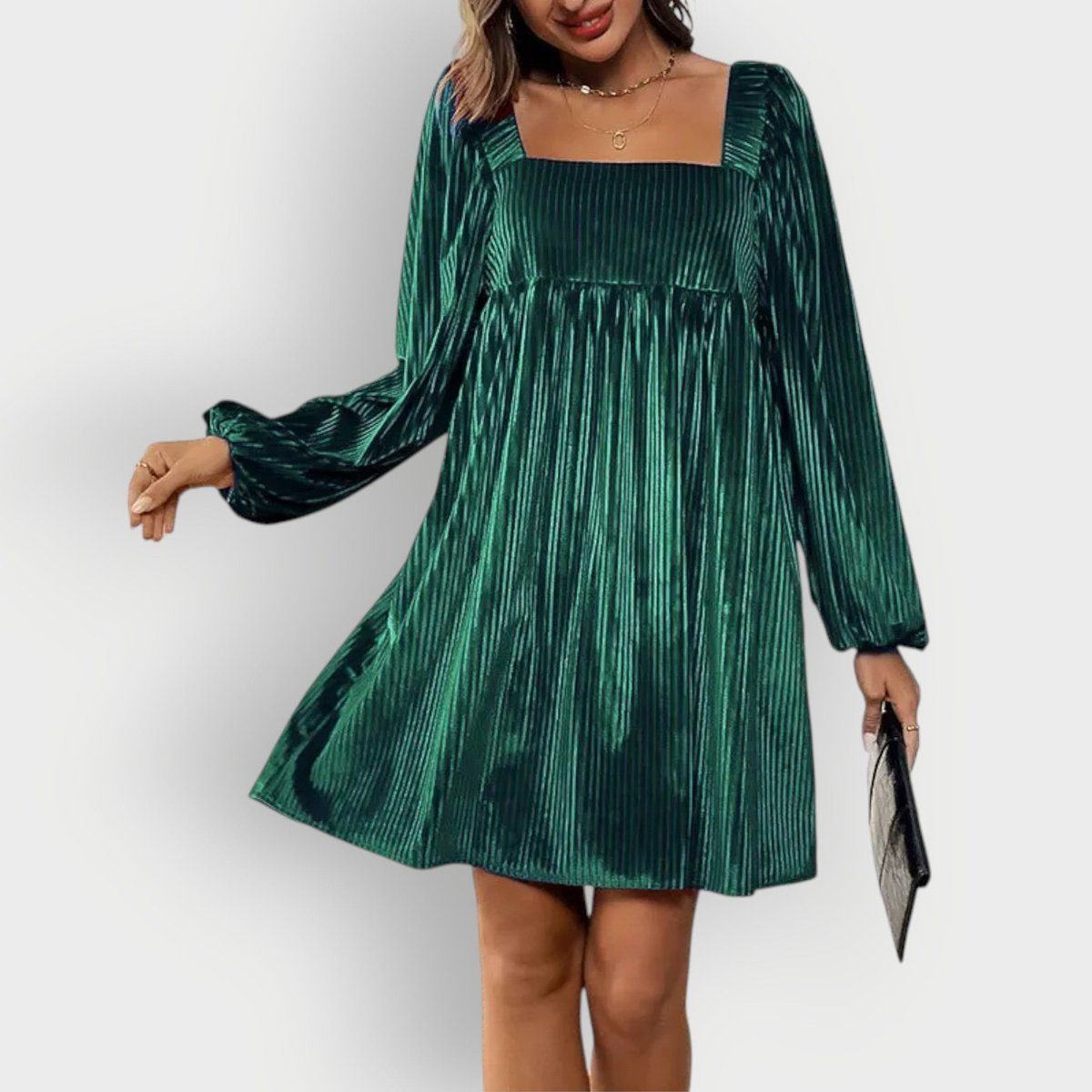 Marceline Ashgrove Square Neck Midi Dress