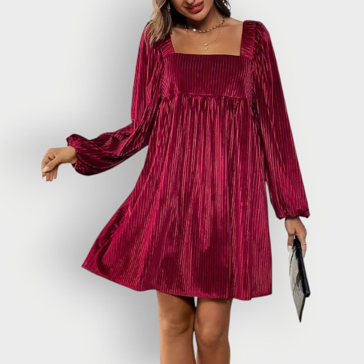 Marceline Ashgrove Square Neck Midi Dress